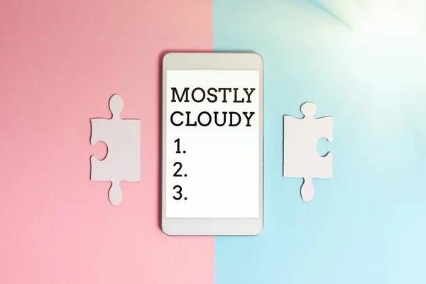サインを示すインスピレーション主に曇り。ビジネスコンセプト｜Shadow Vaporous Foggy Fluffy Nebuzous Cloud Skyscape Technology Difference and Choicesコミュニケーションの問題と解決策 — ストック写真