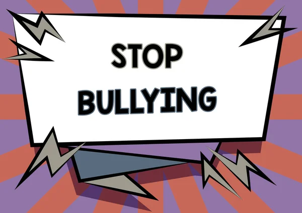 문자 메시지는 Stop Bullying 를 의미 한다. New Announcement Information, Abstract Displaining Urgent Message, New Announcement Information — 스톡 사진