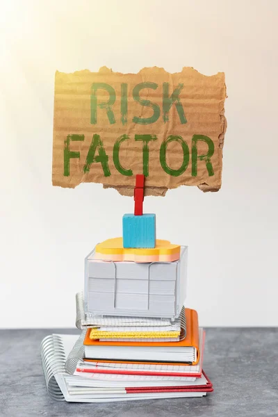 Inspiration showing sign Risk Factor. Conceptual photo Characteristic that may increase the percentage of acquiring a disease Organized And Neat Sorting Arrangement Files And Document Storing Ideas — Stock Photo, Image