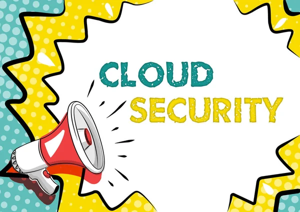 Έμπνευση που δείχνει σημάδι Cloud Security. Επισκόπηση επιχειρήσεων Επιβολή ενός ασφαλούς συστήματος υπαρχόντων δεδομένων στο Διαδίκτυο Colorful Design Εμφάνιση Σημαντικού μηνύματος, Περίληψη Ανακοινώσεων Ειδήσεις — Φωτογραφία Αρχείου