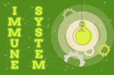 Bağışıklık Sistemi sunan metin başlığı. İş yaklaşım kompleksi, Kritik ve Mantıklı Düşünme Konsepti, Parlak Fikirler ve Tasarımlar 'a karşı korunmak için birlikte çalışır.