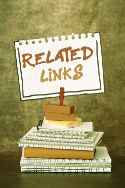 İlgili Bağlantılar sunan metin başlığı. Bir Web Sayfası Çapraz referanslı Web sitesi içerisindeki kavram Bağlantılar Düzenlenmiş ve Düzenli Düzenleme Dosyaları ve Belge Depolama Fikirleri