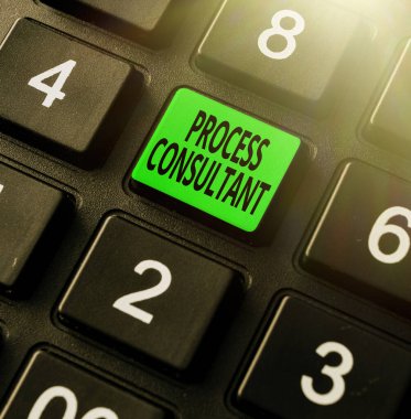 İlham Süreç Danışmanlığını gösteren metin. İşletme gösterimi birisi işlemleri araştırıyor ve analiz ediyor Yeni Kelime İşleme Programı yaratıyor, Karmaşık Programlama Kodlarını Düzeltiyor