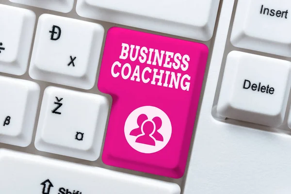 Handwriting text Business Coaching. Business showcase providing support and occasional advice to an individual Offering Speed Typing Lessons And Tips, Improving Keyboard Accuracy — Stockfoto