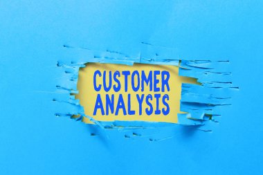 Text sign showing Customer Analysis. Word for systematic examination of a company s is customer information Brainstorming New Ideas And Inspiration For Solutions Breakthrough Problems clipart