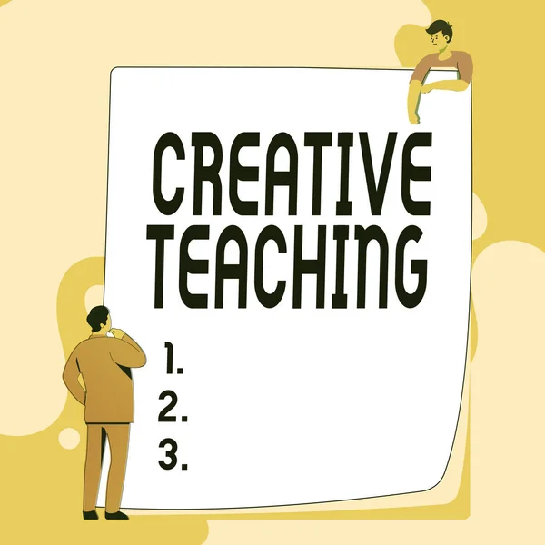 Conceptual display Creative Teaching. Business showcase making something fine out of learning situations Typing And Filing Office Documents, Creating Work Related Files — Stock Fotó