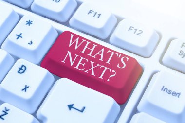 Conceptual caption What S Is Nextquestion. Conceptual photo Uncertainty about the following plan or actions to do Fixing Internet Problems Concept, Sending Error Report Online