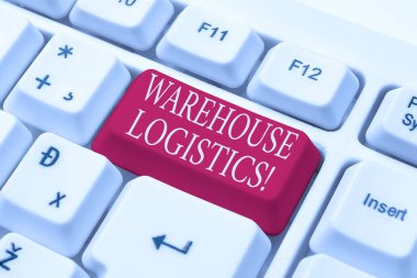 Hand writing sign Warehouse Logistics. Internet Concept flow of both physical goods and information in business Fixing Internet Problems Concept, Sending Error Report Online