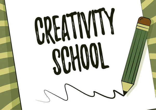 창의성 학교 ( 영어 : Conception Creativity School). 비즈니스 컨셉의 학생들은 상상 력 과 비판적 인 사고 능력을 사용 할 수있습니다 연필 드로잉 on Top Of Sheet Of Paper Scribble Drawing Line. — 스톡 사진