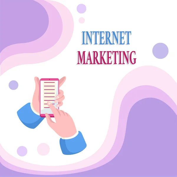 Writing displaying text Internet Marketing. Word Written on drive direct sales of products via electronic commerce Abstract Spreading Message Online, Global Connectivity Concepts — Φωτογραφία Αρχείου