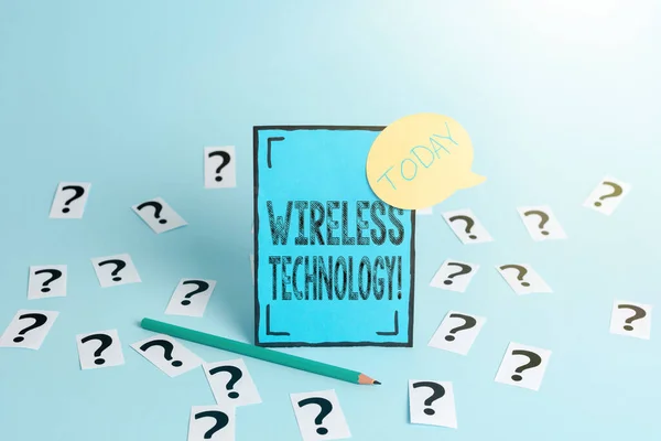 Conceptual caption Wireless Technology. Business showcase a technology that allows wireless communication Office Information Processing Workshop Problem Solving And Solutions — Stockfoto