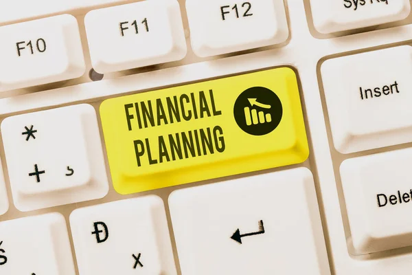 Writing displaying text Financial Planning. Business overview determining how a business will afford to achieve goal Typewriting End User License Agreement, Typing New Network Password — Stock Photo, Image