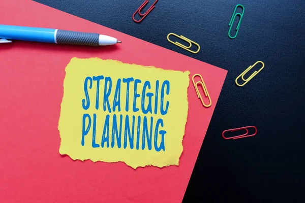 Inspiration showing sign Strategic Planning. Business showcase systematic process of envisioning a desired future Thinking New Bright Ideas Renewing Creativity And Inspiration — Φωτογραφία Αρχείου