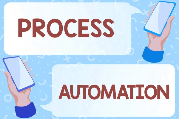 Inspiration showing sign Process Automation. Business showcase the use of digital technology to perform a process Abstract Typing Scientific Articles, Creating And Publishing Work Online — Foto de Stock
