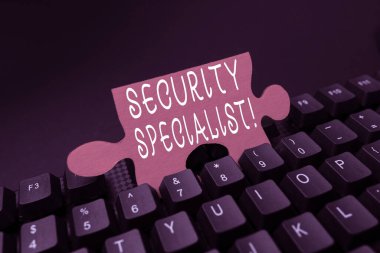 Text showing inspiration Security Specialist. Internet Concept specializes in the security of showing assets or systems Connecting With Online Friends, Making Acquaintances On The Internet