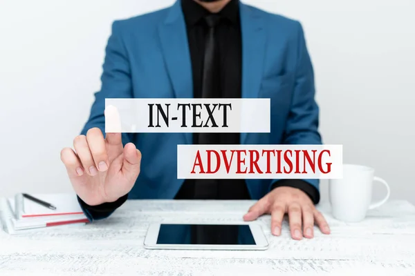 Sign kijelző szöveges reklám. Konceptuális fotó hirdetés az interneten, amely tartalmazza a szó bemutatása Kommunikációs technológia Smartphone Voice And Video Calling — Stock Fotó