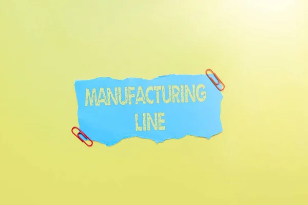 Text showing inspiration Manufacturing Line. Internet Concept set of sequential operations established in a factory Critical Thinking Finding Clues Answering Questions Collecting Data