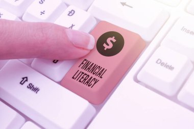 Finansal Edebiyat 'ı gösteren bir ilham. Kavramsal fotoğraf eğitimi ve çeşitli finansal alanların anlaşılması Yazılım Geliştirme Çözümleri Araştırma, Advanc Programı Kodları Yazma