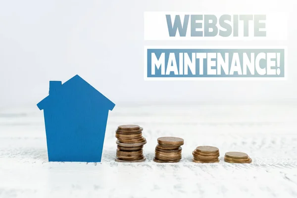 Writing displaying text Website Maintenance. Internet Concept act of regularly checking your website for issues Selling Land Ownership, Investing On New Property, Creating Sale Contract