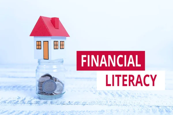 Conceptual display Financial Literacy. Business approach education and understanding of various financial areas Creating Property Contract To Sell, Presenting House Sale Deal