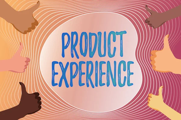 Conceptual display Product Experience. Concept meaning overall value of a product or service to customers Creating And Sending Email Message Online, Data Processing Jobs