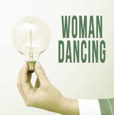 Writing displaying text Woanalysis Dancing. Internet Concept confident that dances gracefully and professionally Hand holding lamp showing or presenting new technology ideas