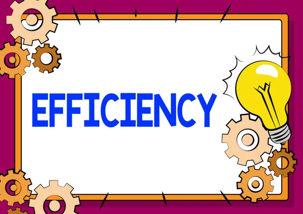 Conceptual display Efficiency. Business approach ability to prevent a waste of resources energy money and time Fixing Old Filing System, Maintaining Online Files, Removing Broken Keys