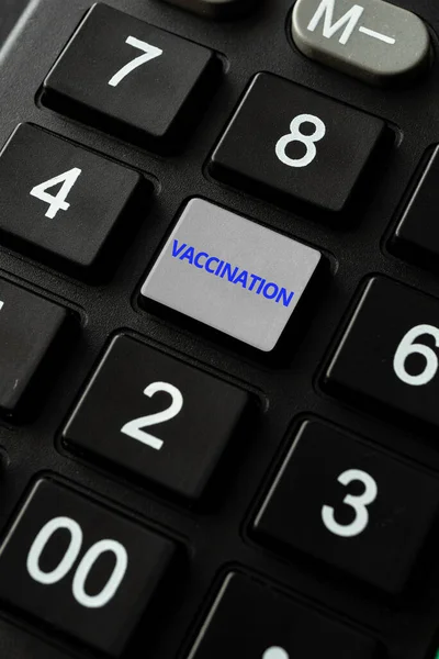 Conceptual display Vaccination. Concept meaning Treatment which makes the body stronger against infection Fixin G Coding String Arrangement, Typing Program Glitch Fix Codes — Stock Photo, Image