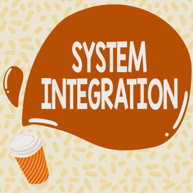 El yazısı ile sistem entegrasyonu. Renkli Tasarım Görüntüleme İletisi, Soyut Kahve Dükkanı Menüsü bileşenlerini bir araya getirme fikri