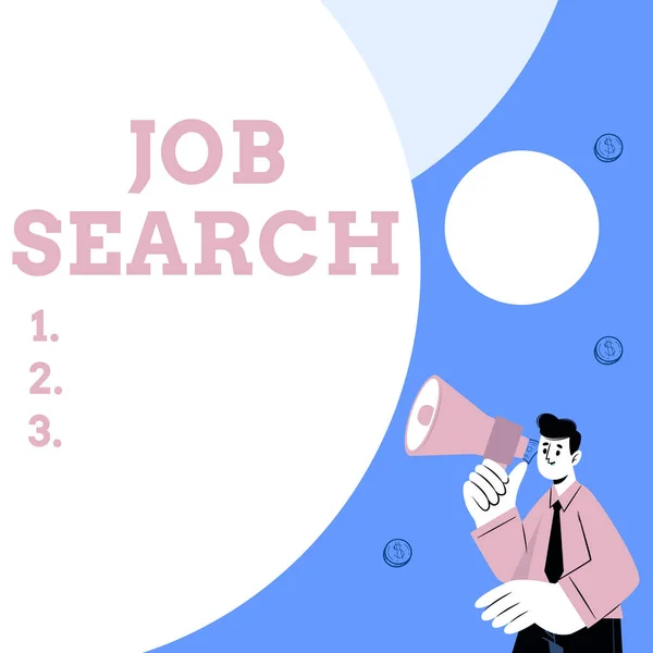 Texto que muestra inspiración Job Search. Negocios mostrar un acto de abastecimiento para las ofertas de empleo y solicitar una posición Resumen Mostrando Diferente Método de Mecanografía, Teclado de procesamiento de datos —  Fotos de Stock