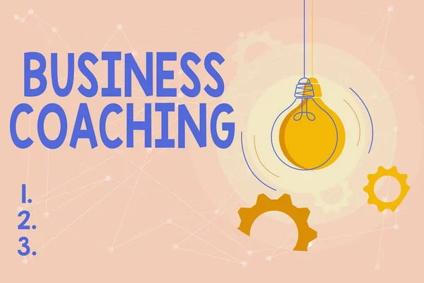 Inspiration showing sign Business Coaching. Business idea providing support and occasional advice to an individual Critical And Logical Thinking Concept, Abstract Bright Ideas And Designs — 图库照片