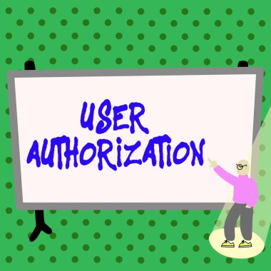 Kullanıcı Yetkilendirmesi işareti gösteren bir ilham kaynağı. Erişim seviyelerini belirlemek için iş genel güvenlik mekanizması veya kullanıcı Renkli Tasarım Görüntüleme İletisi, Soyut Tartışma Önemli Haberler