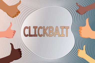 Tıklama resmini gösteren metin işareti. Kavramsal fotoğraf ana amaç, bir web sayfasına dikkat çekmek, Çevrimiçi E- posta Mesajı Oluşturmak ve Göndermek, Veri İşleme Görevleri