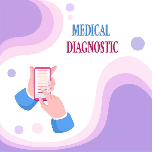 Text sign showing Medical Diagnostic. Business overview detection of diseases or other medical conditions Abstract Spreading Message Online, Global Connectivity Concepts