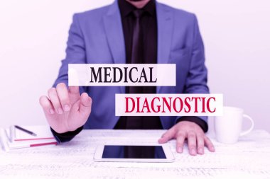 El yazısı işareti Tıbbi Teşhis. Haberleşme Teknolojisi Akıllı Telefon Ses ve Video Çağrısını sunan hastalıkların ya da diğer tıbbi durumların iş genel değerlendirmesi