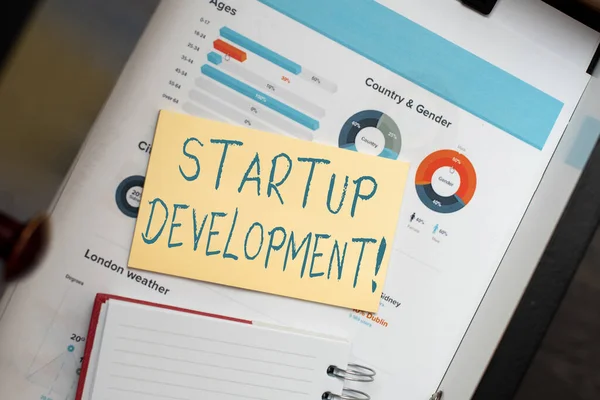 Inspiration showing sign Startup Development. Business approach efficiently develop and validate scalable business model Thinking New Bright Ideas Renewing Creativity And Inspiration — Stock Photo, Image