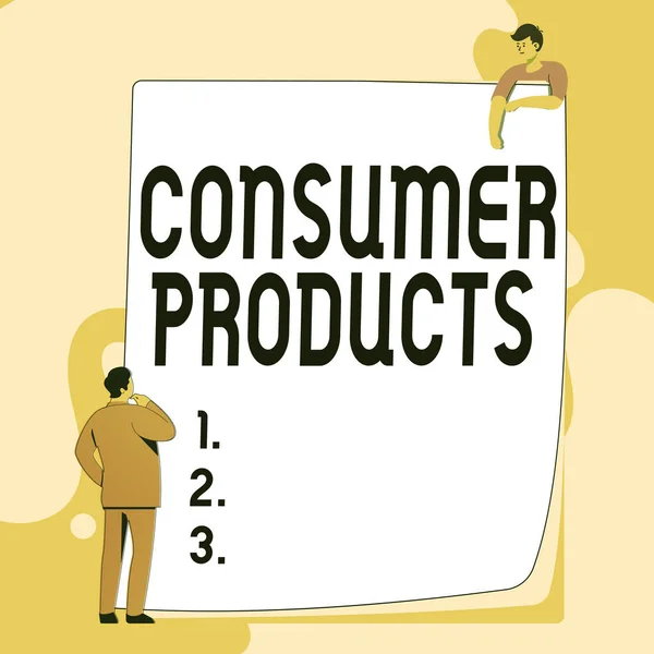 İlham, "Tüketici Ürünleri" yazısını gösteriyor. Ortalama tüketici Yazma ve Dosyalama Ofisi Belgeleri tarafından tüketim için satın alınan ticari yaklaşım malları, İlgili Dosyalar Oluşturuluyor — Stok fotoğraf