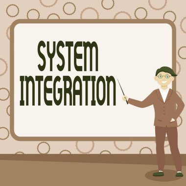 İlham Sistemi Bütünleşmesini gösteren metin. Bileşen alt sistemi bir araya getirme fikri Soyut Profesör Ders Verme, Açıklama ve Raporlama Konsepti