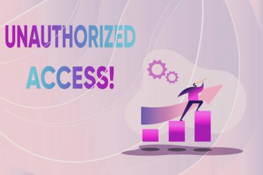 Kavramsal başlık İzinsiz Erişim. Bir bilgisayar ya da ağın izin almadan iş fikri Renkli Resim Görüntüleme İlerleme, Soyut Öncü ve İlerleme
