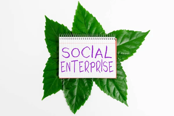 Τίτλος κειμένου που παρουσιάζει το Social Enterprise. Word for It is a business that has specific civil objectives Εξοικονόμηση Ιδέες και Σχέδια Περιβάλλοντος, Δημιουργία βιώσιμων προϊόντων — Φωτογραφία Αρχείου