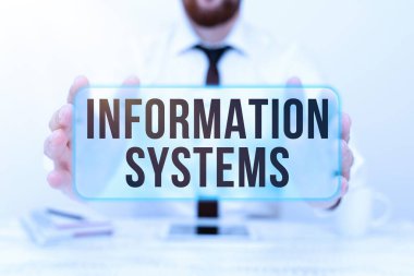 Bilgi Sistemlerini sunan metin başlığı. Kavram, iletişim teknolojisi, akıllı telefon sesi ve video çağrısını sunan bilgiye kesin bir referansla sistemlerin incelenmesi anlamına gelir.