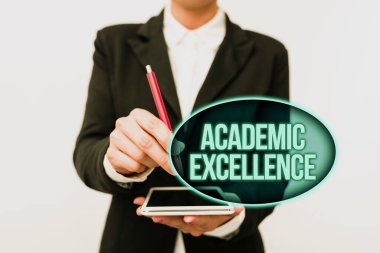 Metin başlığı Akademik Mükemmelliği sunar. Kavram demek yüksek notlar almak ve üstün performans demek Yeni Teknoloji Fikirlerini sunmak Teknolojik Gelişmeyi Tartışmak