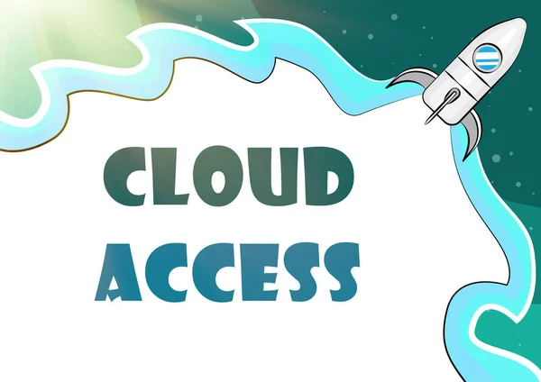 Εννοιολογική λεζάντα Cloud Access. Word for Software εργαλείο μεταξύ του οργανισμού και του παρόχου πληκτρολογώντας κώδικες προγραμματισμού υπολογιστών, δημιουργώντας νέες ψηφιακές εφαρμογές — Φωτογραφία Αρχείου