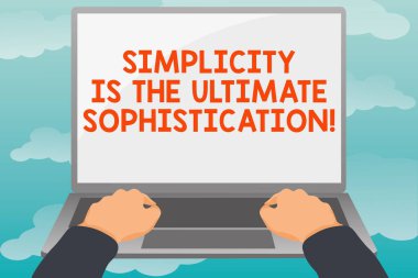 Kavramsal başlık Basitlik Nihai Sofistike. Sunumların basitleştirilmesi üzerine yazılan sözcük En iyi sonuç Düzenleme ve Biçimlendirme Çevrimiçi Haberler, Yaratıcı Okuma İçerikleri Yazma