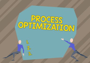Kavramsal Ekran Süreci İyimserleştirmesi. Kavramsal fotoğraf süreçleri geliştirir ve onları İki Adam Çizimi 'ne taşır. Yolu açmak için ekstra büyük kayayı kaldırmaya çalışır..