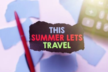 Bu Yaz Seyahat İçin Kavramsal Görünüm. Tatilde bir yerden başka bir yere iş gezisi. Tek bir fikre odaklanma, ana sorunu çözme.