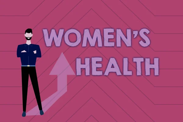 Inspiráló szöveg Women S Health. Koncepció jelentése A nők s a fizikai egészségi következmény betegségek elkerülése Online dokumentumok és információk gyűjtése, adatbevitel és adatrögzítés — Stock Fotó