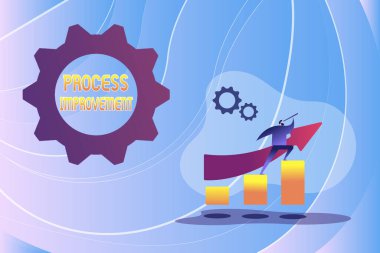 El yazısı İşlem Geliştirme. Mevcut iş kurslarında Renkli Resim Gösterme, İlerleme, Soyut Yönlendirme ve İlerlemeyi Tanımlama kavramsal fotoğraf görevi