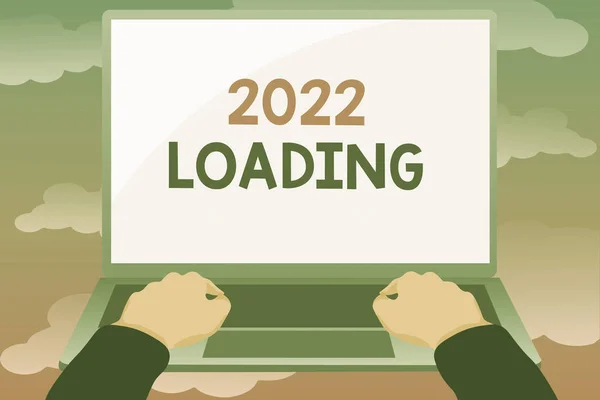 Знак 2020 Загрузка. Бизнес-подход Реклама предстоящего года Прогнозирование будущего события Редактирование и форматирование онлайн статей, Ввод творческого содержания чтения — стоковое фото
