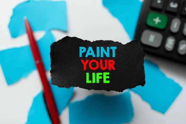 stock image Conceptual display Paint Your Life. Internet Concept Taking control and create your future to achieve goals Abstract Focusing On A Single Idea, Solving Main Problem Concept